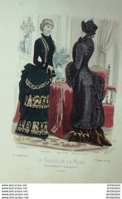 Gravure Mode Salon 1882 #  579 (Old Fashion plate)