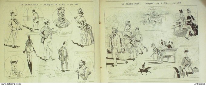 La Caricature 1885 #285 GP Job Figuier par Luque Henriot Trock