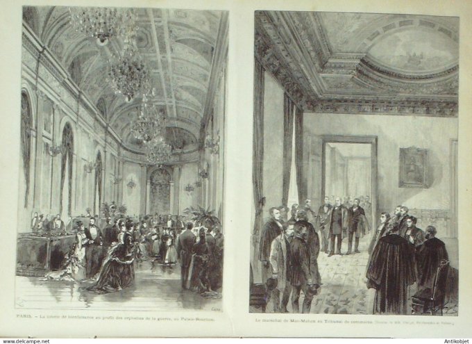 Le Monde illustré 1874 n°879 Le Havre (76) Tramways inauguration Russie St-Pétersbourg