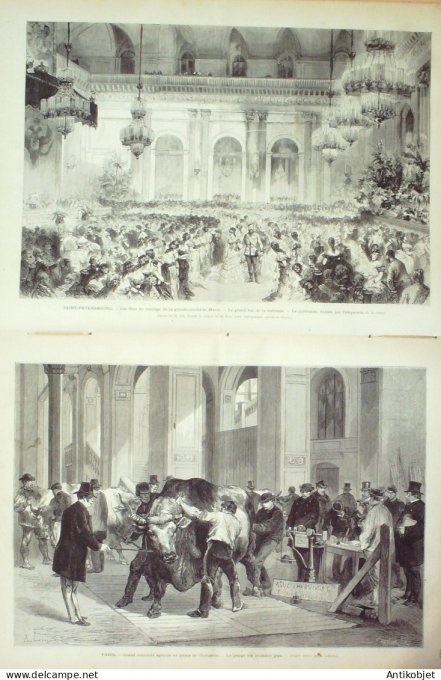 Le Monde illustré 1874 n°879 Le Havre (76) Tramways inauguration Russie St-Pétersbourg