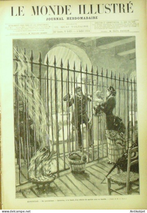 Le Monde illustré 1884 n°1423 Marseille (13) Toulon (83) Hongrie Szent-Miholy