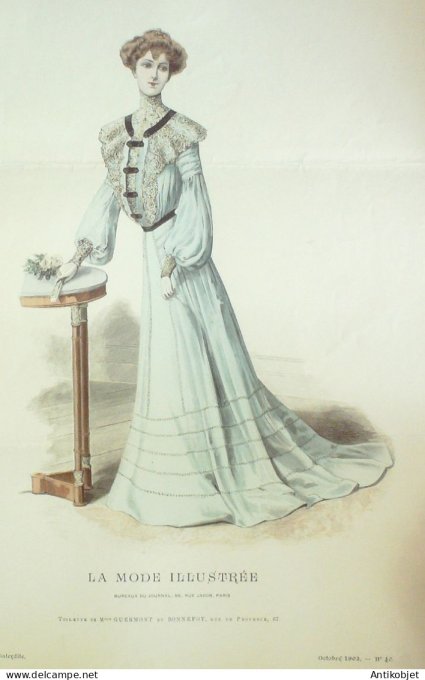 Gravure Mode illustree 1902 # 40 (Old Fashion plate) RARE