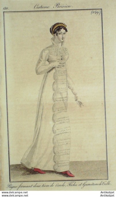 Costume Parisien 1811 # 1149 Fichu et garnitures de tulle