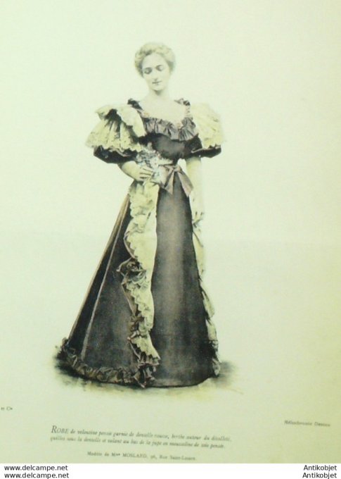 La Mode pratique 1894 # 16 Robe de veloutine