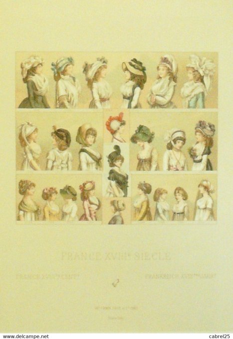 Mode Parures de la tete & corsage 1794-1800