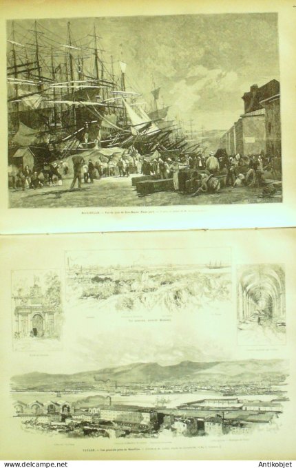 Le Monde illustré 1884 n°1423 Marseille (13) Toulon (83) Hongrie Szent-Miholy