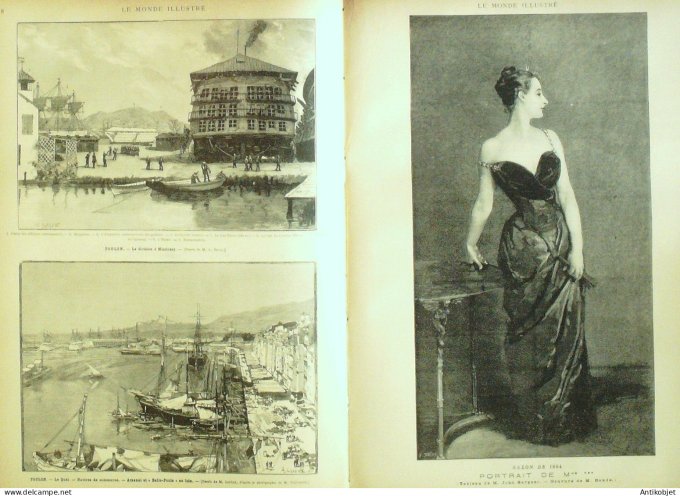 Le Monde illustré 1884 n°1423 Marseille (13) Toulon (83) Hongrie Szent-Miholy