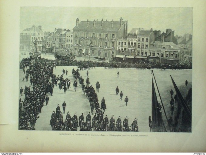 Le Monde illustré 1897 n°2109 Dunkerque (59) Pothuau St-Pétersbourg Troitsk Peterhof Peterhof Cronst