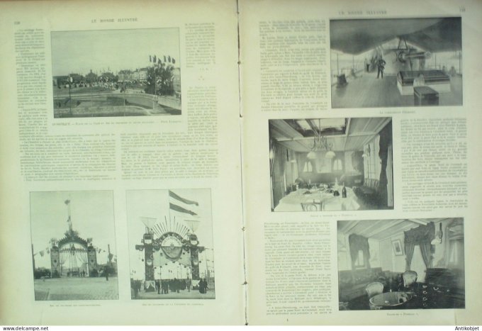 Le Monde illustré 1897 n°2109 Dunkerque (59) Pothuau St-Pétersbourg Troitsk Peterhof Peterhof Cronst