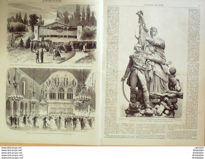 Le Monde illustré 1868 n°638 Beauvais (60) Chalons (51) Calais (62) Belgique Gand Poitiers (86) Veni