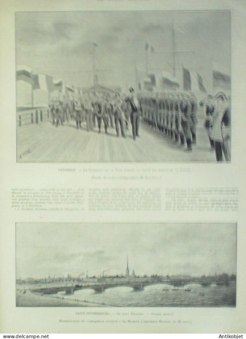 Le Monde illustré 1897 n°2109 Dunkerque (59) Pothuau St-Pétersbourg Troitsk Peterhof Peterhof Cronst