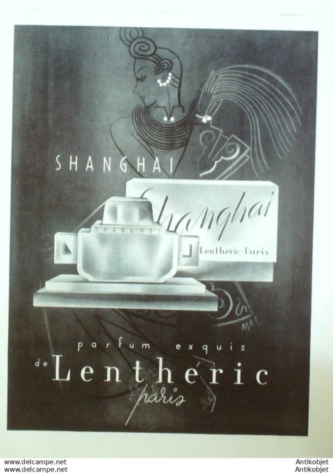 Publicite Cosmetique Lentheric 1937