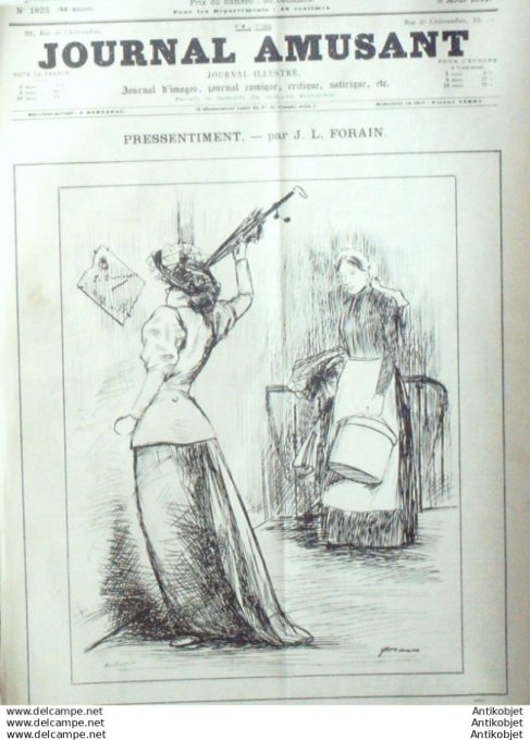 Le Journal Amusant 1891 # 1823 Paris qui danse par Stop En ballade par Mars Voyageurs par Luc