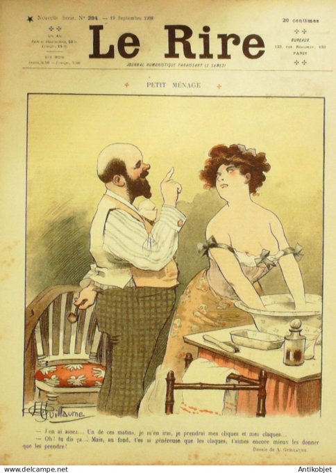 Le Rire 1908-09-10 # 294 Journal humoristique Ed.Originale Pieces a conviction