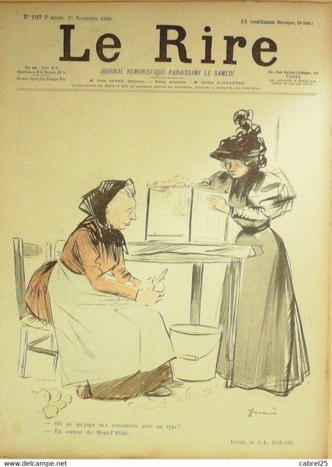 Le Rire 1896 n°107 Garnier Forain Tilly Delaw Engel Radiguet
