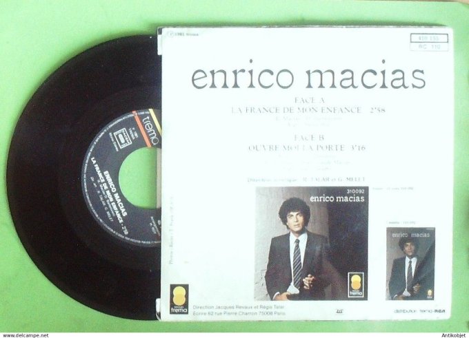 Macias Enrico 45T SP La France de mon enfance 1981