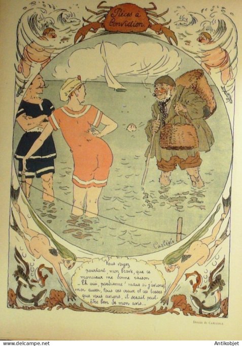 Le Rire 1908-09-10 # 294 Journal humoristique Ed.Originale Pieces a conviction