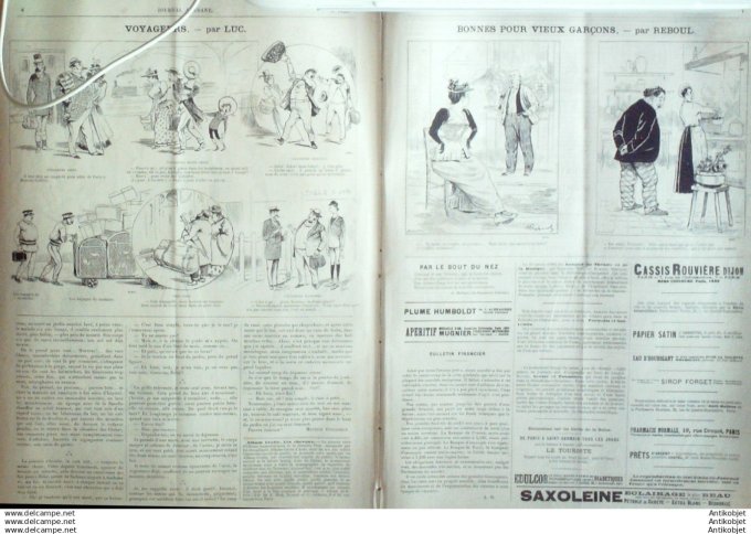 Le Journal Amusant 1891 # 1823 Paris qui danse par Stop En ballade par Mars Voyageurs par Luc