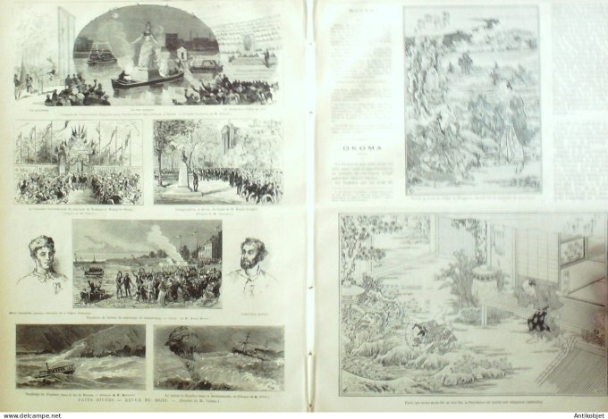 Le Monde illustré 1880 n°1223 Blois (41) Etats-Unis Okoma St-Jacques Compostelle