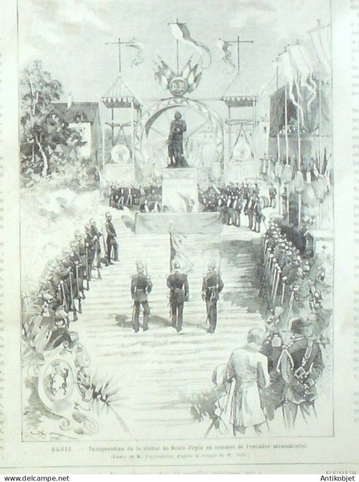 Le Monde illustré 1880 n°1223 Blois (41) Etats-Unis Okoma St-Jacques Compostelle