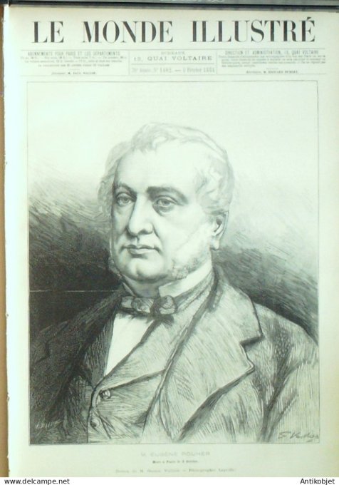 Le Monde illustré 1884 n°1402 Louis Leloir Nice (06) Monte-Carlo Rome Victor-Emmanuel