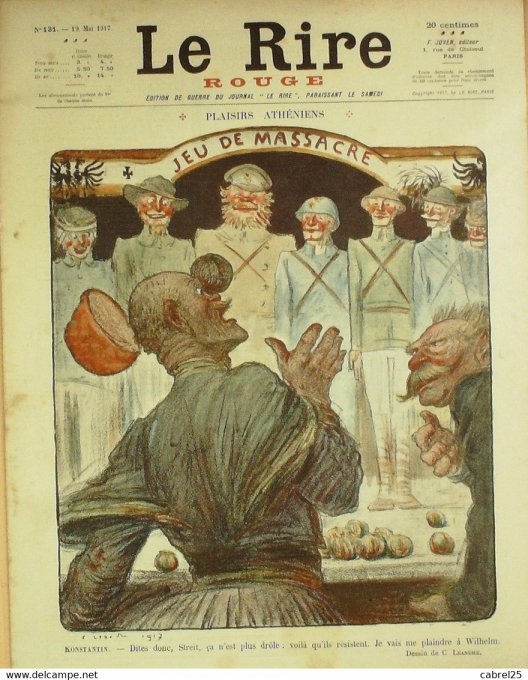 Le Rire Rouge 1917 n°131 Léandre Roussau Pavis Genty Pallier Guillaume Fabiano