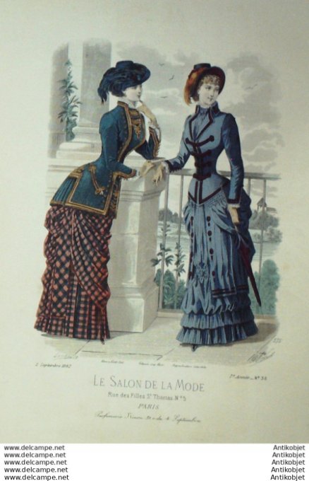 Gravure Mode Salon 1882 #  575 (Old Fashion plate)