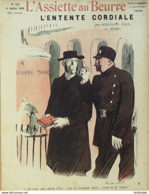 L'Assiette au beurre 1905 # 223 A Jeanne d'Arc L'entente cordiale Iribe