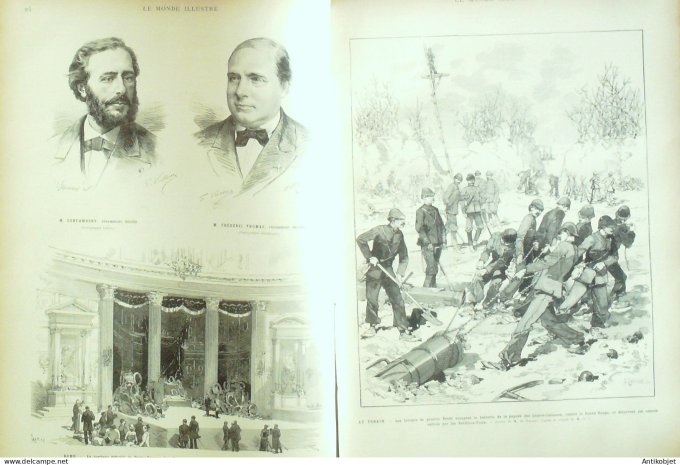 Le Monde illustré 1884 n°1402 Louis Leloir Nice (06) Monte-Carlo Rome Victor-Emmanuel