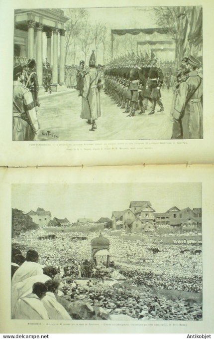 Le Monde illustré 1894 n°1966 Russie St-Pétersbourg Alexandre III Hongrie Bucarest