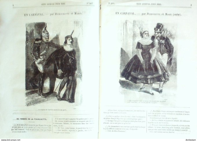 Petit journal pour Rire 1863 # 461 En Carnaval Damourette & Marin