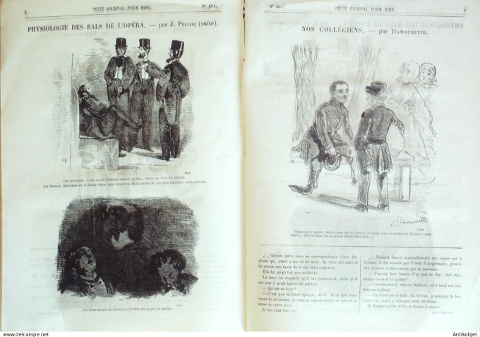 Petit journal pour Rire 1863 # 461 En Carnaval Damourette & Marin