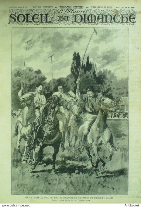 Soleil du Dimanche 1894 n°19 Comte Laubespin Fontainebleau (77)