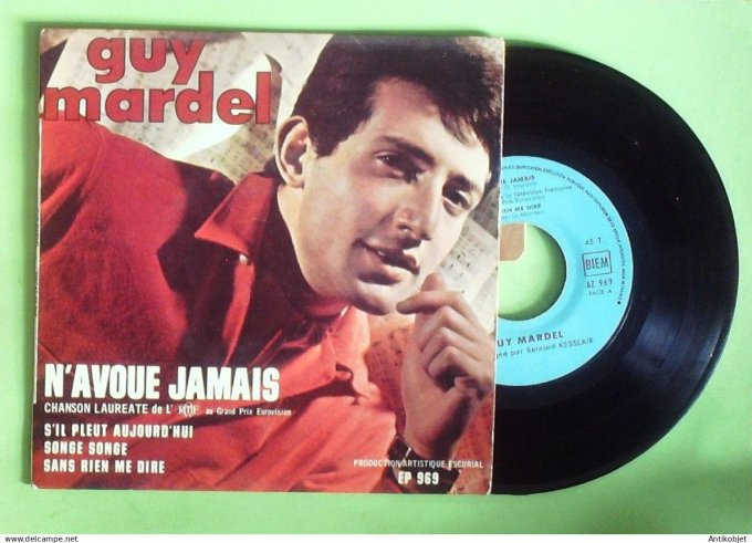 Mardel Guy 45T Ep N'avoue jamais (languette) 1965