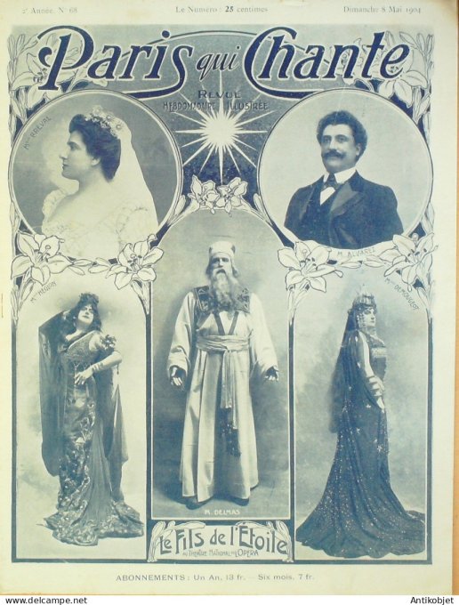 Paris qui chante 1904 n° 68 Debussy Raoult Charny Max Morel Fils de l'étoile