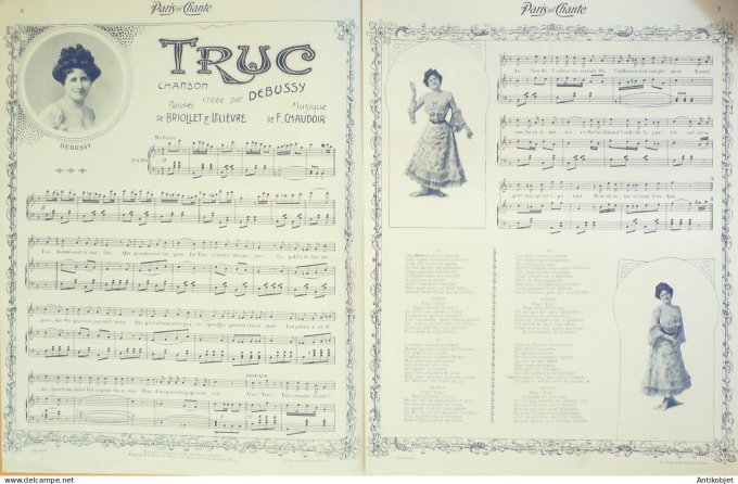 Paris qui chante 1904 #68 Debussy Raoult Charny Max Morel Fils de l'étoile