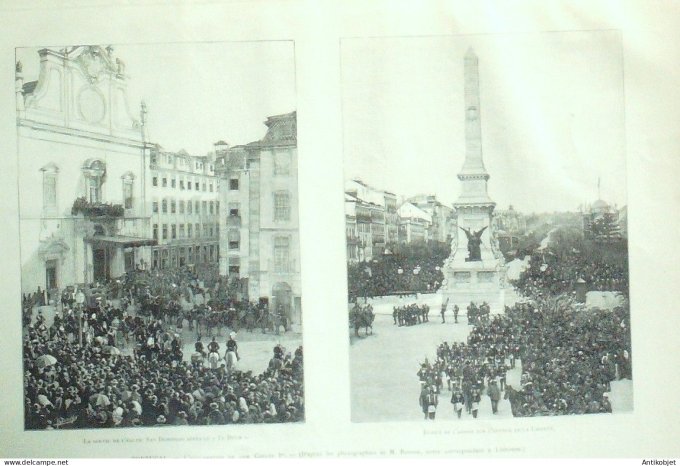 Le Monde illustré 1890 n°1711 Reims (51) Jeanne D'arc Portugal Dom Carlos Ier Belgique Bruxelles