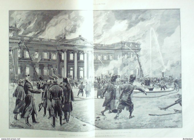 Le Monde illustré 1890 n°1711 Reims (51) Jeanne D'arc Portugal Dom Carlos Ier Belgique Bruxelles