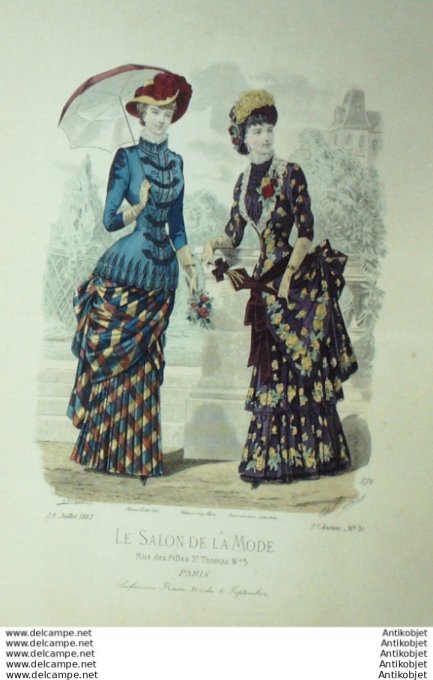 Gravure Mode Salon 1882 #  570 (Old Fashion plate)