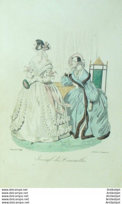 Gravure de mode Journal de Demoiselles 1840 n°01
