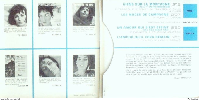 Laforêt Marie 45T EP Viens sur la montagne 1964