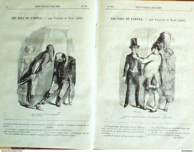 Petit journal pour Rire 1862 # 361 Les Bals de l'Opera Valentin & Talin
