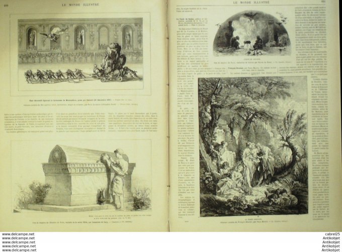 Le Monde illustré 1879 n°1186 Montmelian (73) Forteresse Paris Froid Braseros Marché St Martin