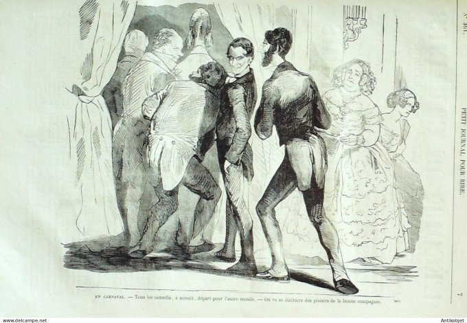 Petit journal pour Rire 1862 # 361 Les Bals de l'Opera Valentin & Talin