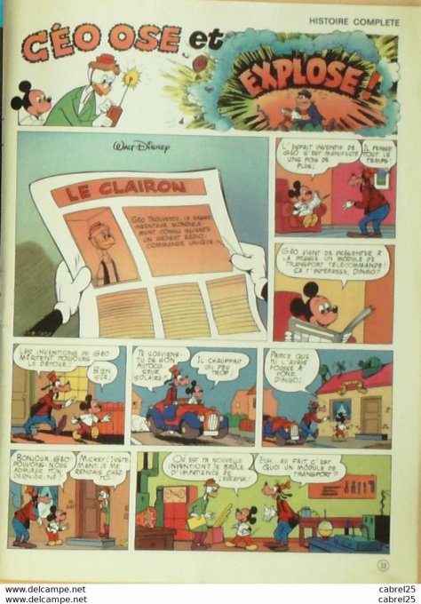 Journal de Mickey n°1634 GROTTES LASCAUX 1983