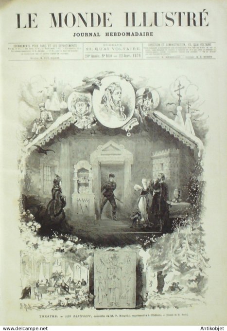 Le Monde illustré 1876 n° 980 Puits Jabin St-Etienne (42) île de la Réunion Salazie Espagne Cacérès