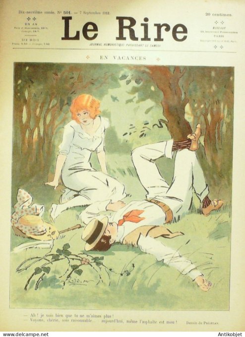 Le Rire 1912-09- 7 # 501 Journal humoristique Ed.Originale Pochard Machiavelique