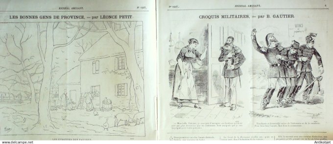 Le Journal Amusant 1884 # 1427 Les etrennes des pauvres par Leonce Petit