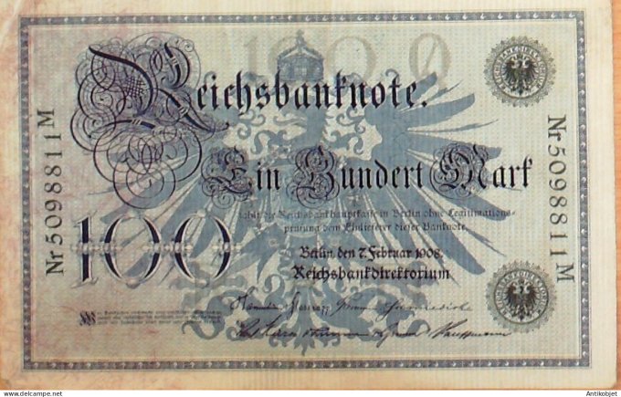 Billet de Banque Allemagne 100 Mark P.033a 1908