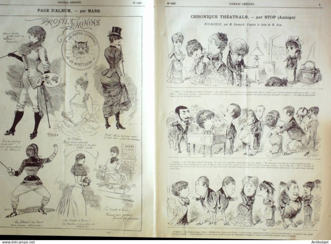 Le Journal Amusant 1884 # 1427 Les etrennes des pauvres par Leonce Petit